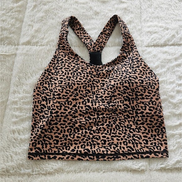 Kyodan Animal Print Crop Top Work Out Top Bra Size P/S - Picture 5 of 5